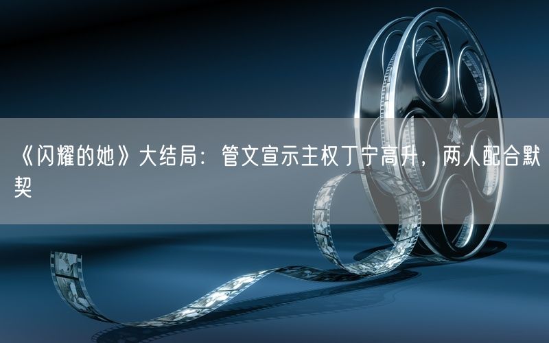 《闪耀的她》大结局:管文宣示主权丁宁高升,两人配合默契